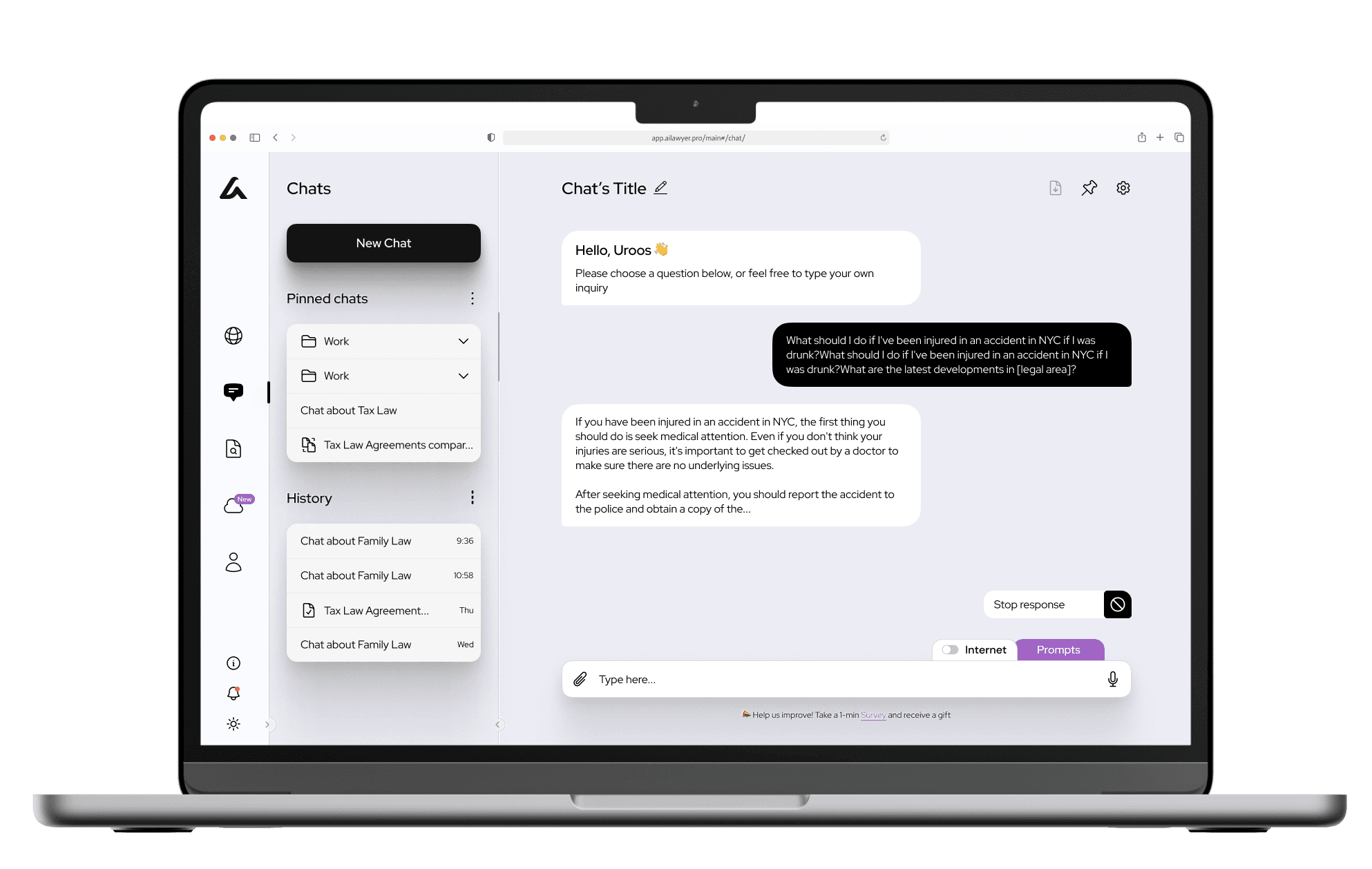 AI Lawyer Web app